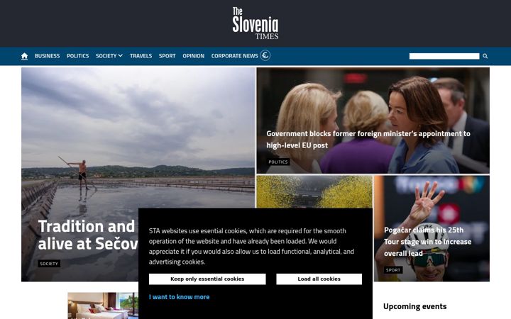 Screenshot of sloveniatimes.com
