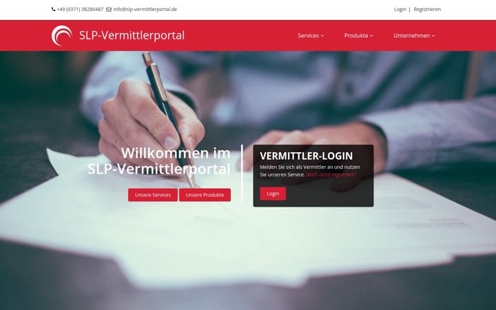 Képernyőkép: slp-vermittlerportal.de