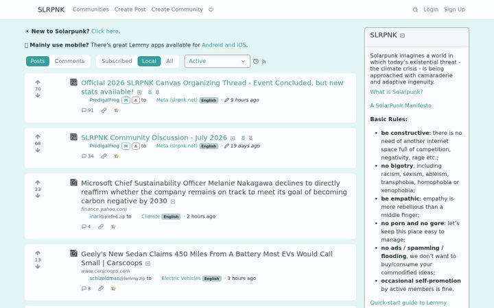 Screenshot von slrpnk.net