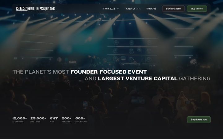 Screenshot of slush.org