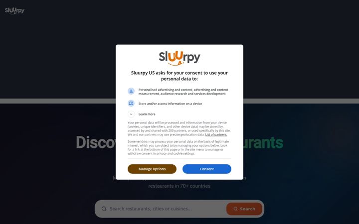 Screenshot of sluurpy.us