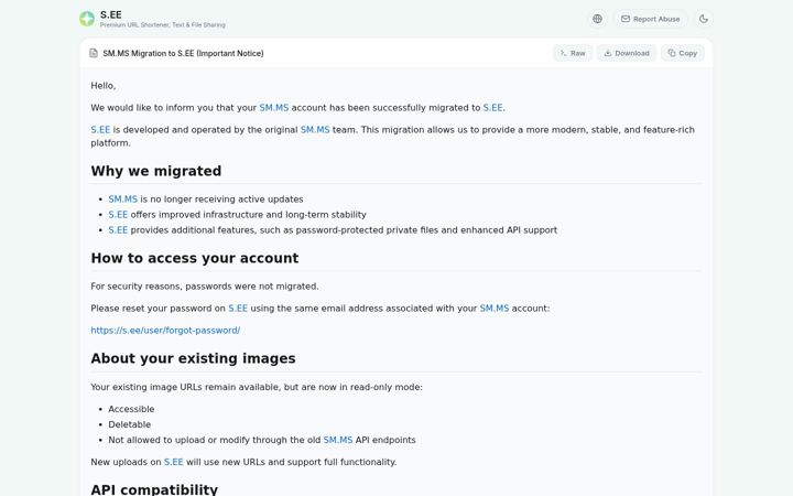 Screenshot of sm.ms