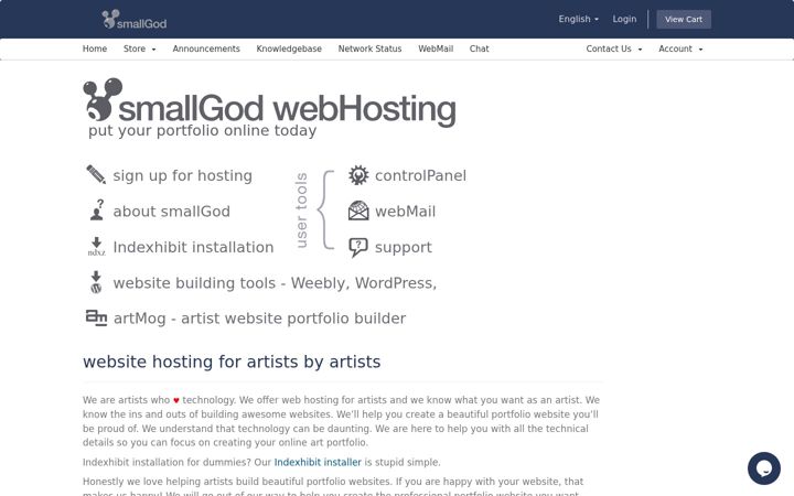 Screenshot of smallgod.net