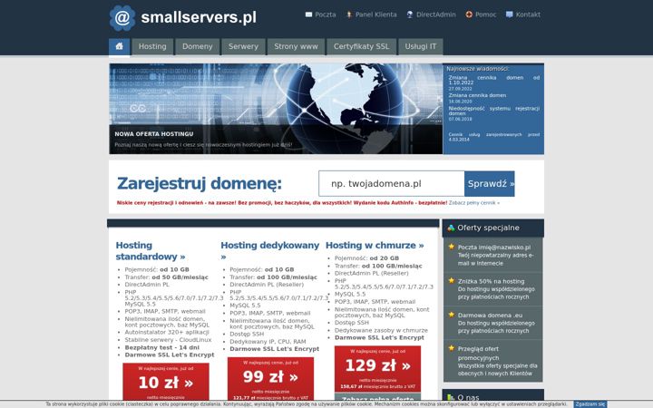 Screenshot of smallservers.pl