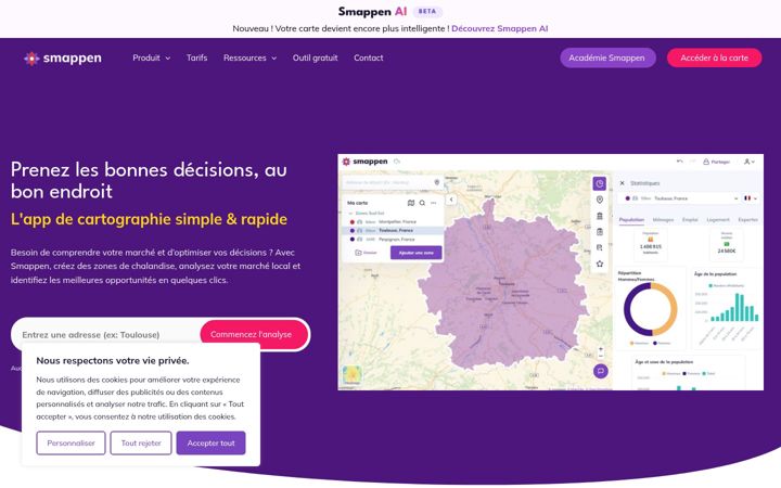 Screenshot of smappen.fr