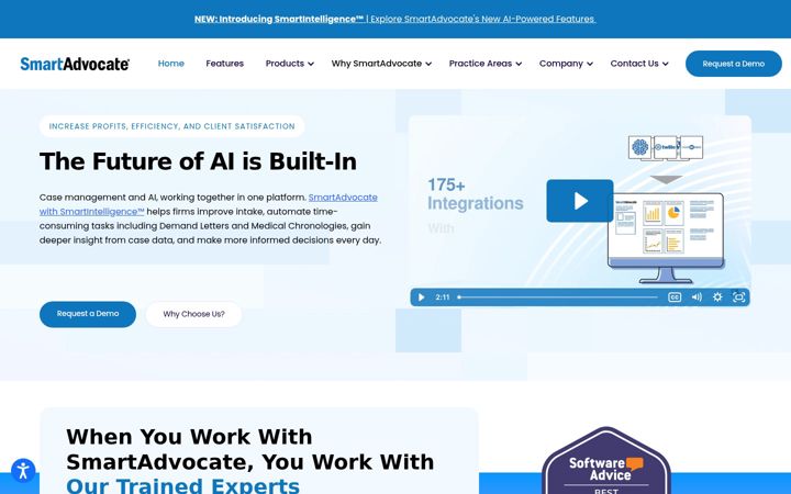 Screenshot of smartadvocate.com
