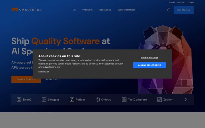 Screenshot of smartbear.co