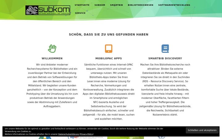 Screenshot van smartbib.de