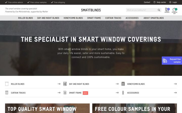 Screenshot of smartblinds.com