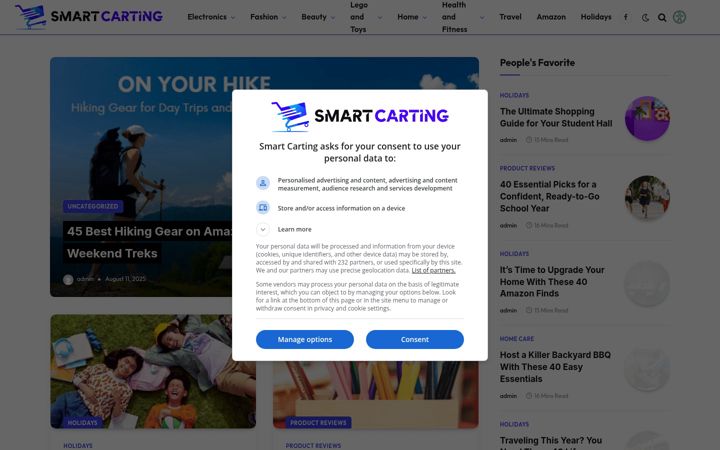 Screenshot of smartcarting.com