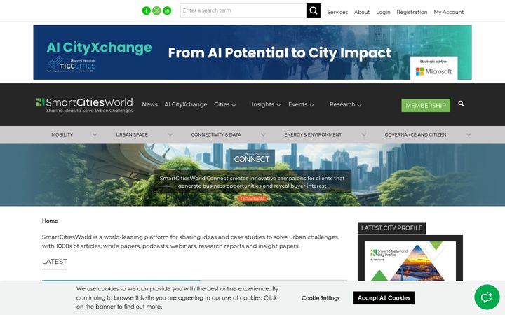 Screenshot of smartcitiesworld.net