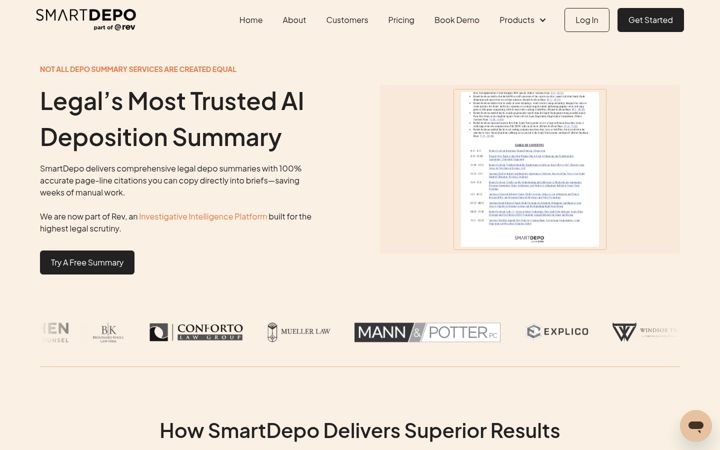 Screenshot of smartdepo.law