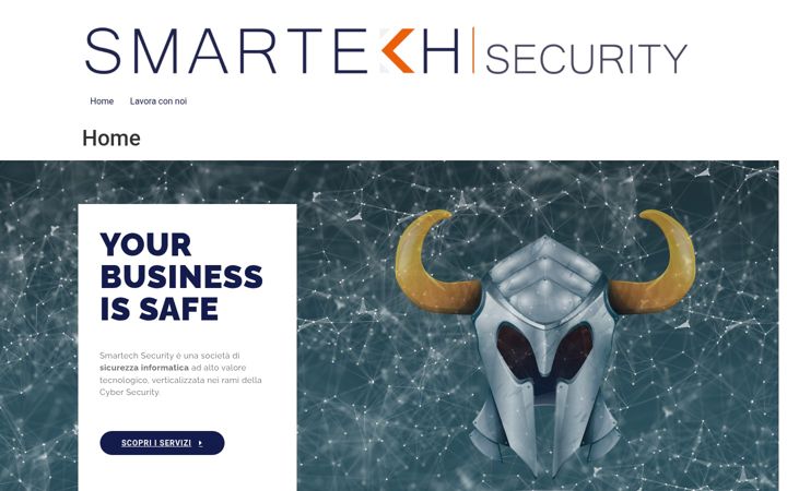 Kuvakaappaus sivustosta smartechsecurity.it