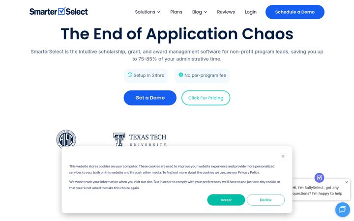 Screenshot of smarterselect.com