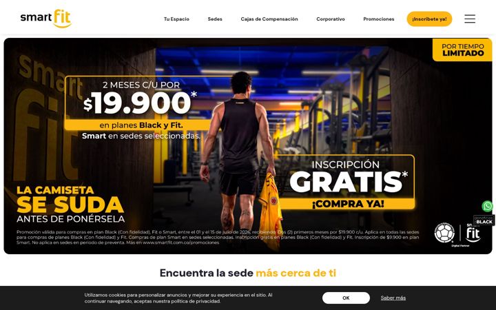 Screenshot of smartfit.com.co