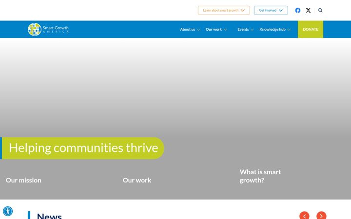 Screenshot of smartgrowthamerica.org