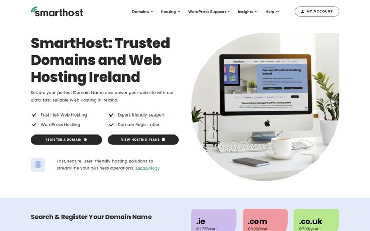 Screenshot of smarthost.ie