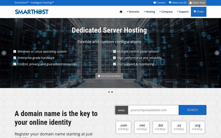 Screenshot of smarthost.net