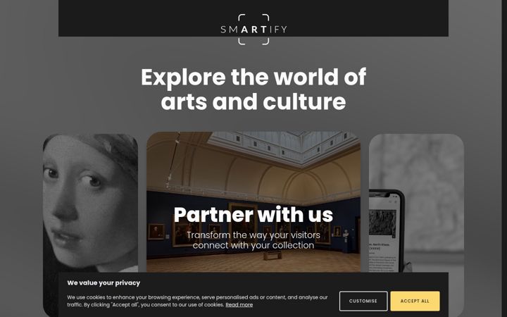 Screenshot of smartify.org
