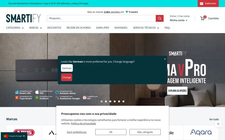 Screenshot ta' smartify.pt