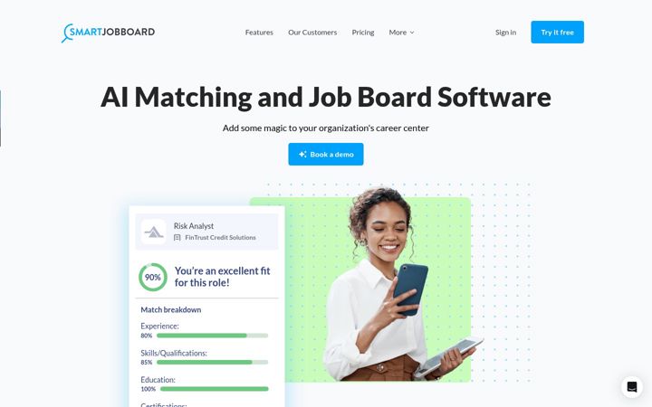 Snímek obrazovky smartjobboard.com