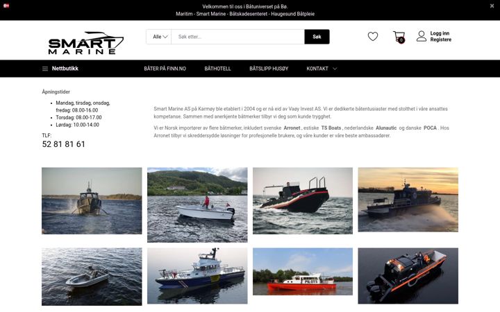 Skærmbillede af smartmarine.no