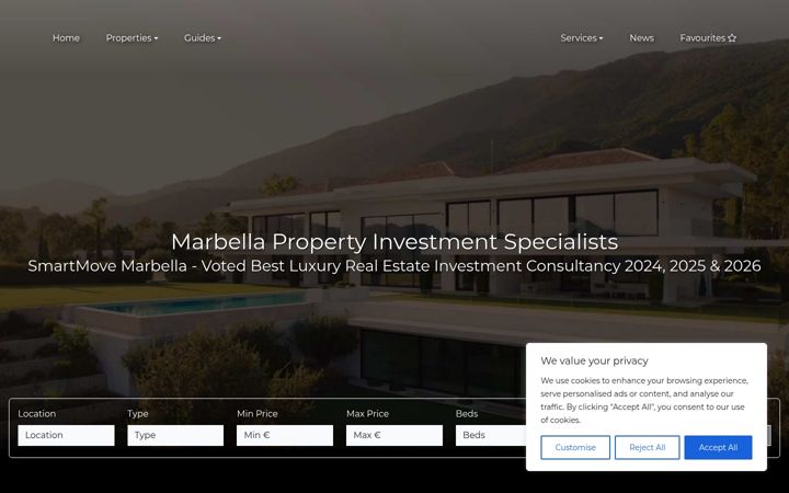 Screenshot ta' smartmovemarbella.com