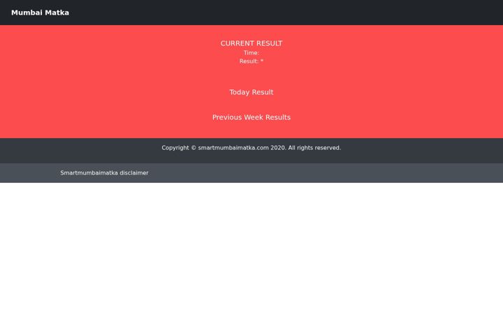 Screenshot of smartmumbaimatka.com