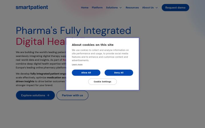 Screenshot of smartpatient.eu