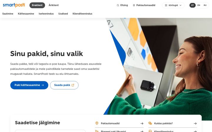 Képernyőkép: smartposti.ee