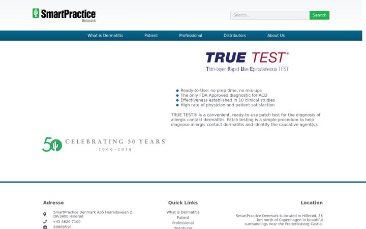 Screenshot von smartpractice.dk