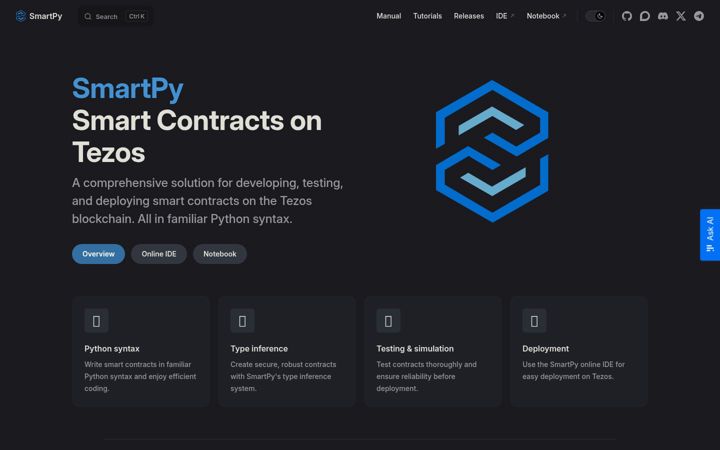 Screenshot of smartpy.io