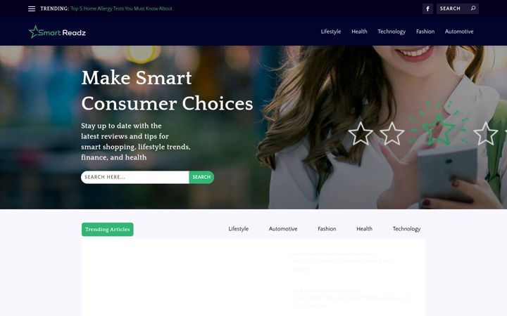 Screenshot of smartreadz.com