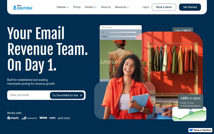 Screenshot of smartrmail.com