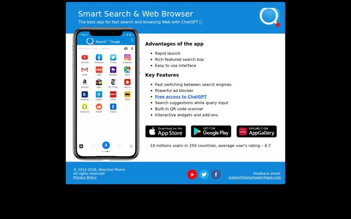 Screenshot of smartsearchapp.com