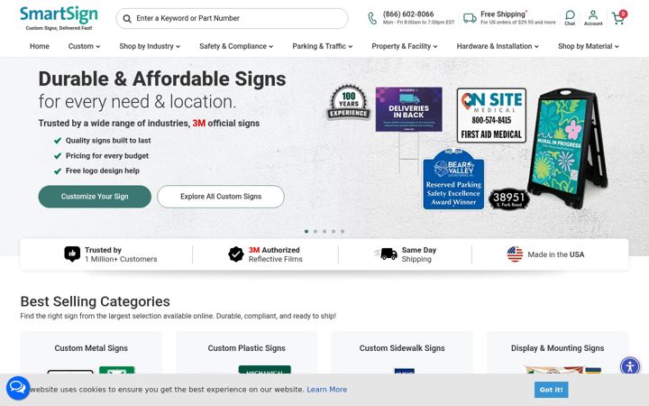 Screenshot of smartsign.com