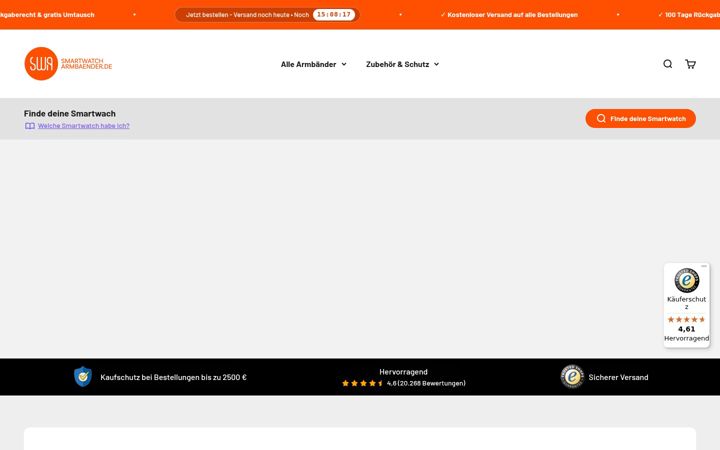 Capture d'écran de smartwatcharmbaender.de