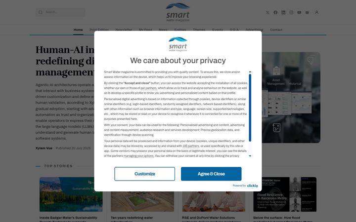 Screenshot of smartwatermagazine.com