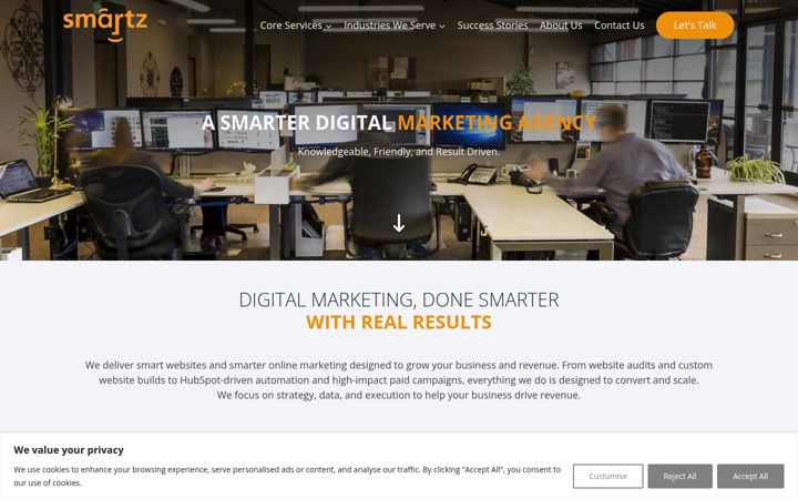 Screenshot of smartz.com