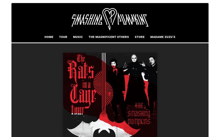 Screenshot of smashingpumpkins.com