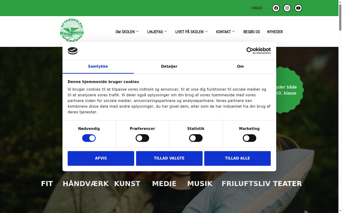 Ekraanipilt nõusolekubännerist, mida näidati enne mis tahes suhtlust