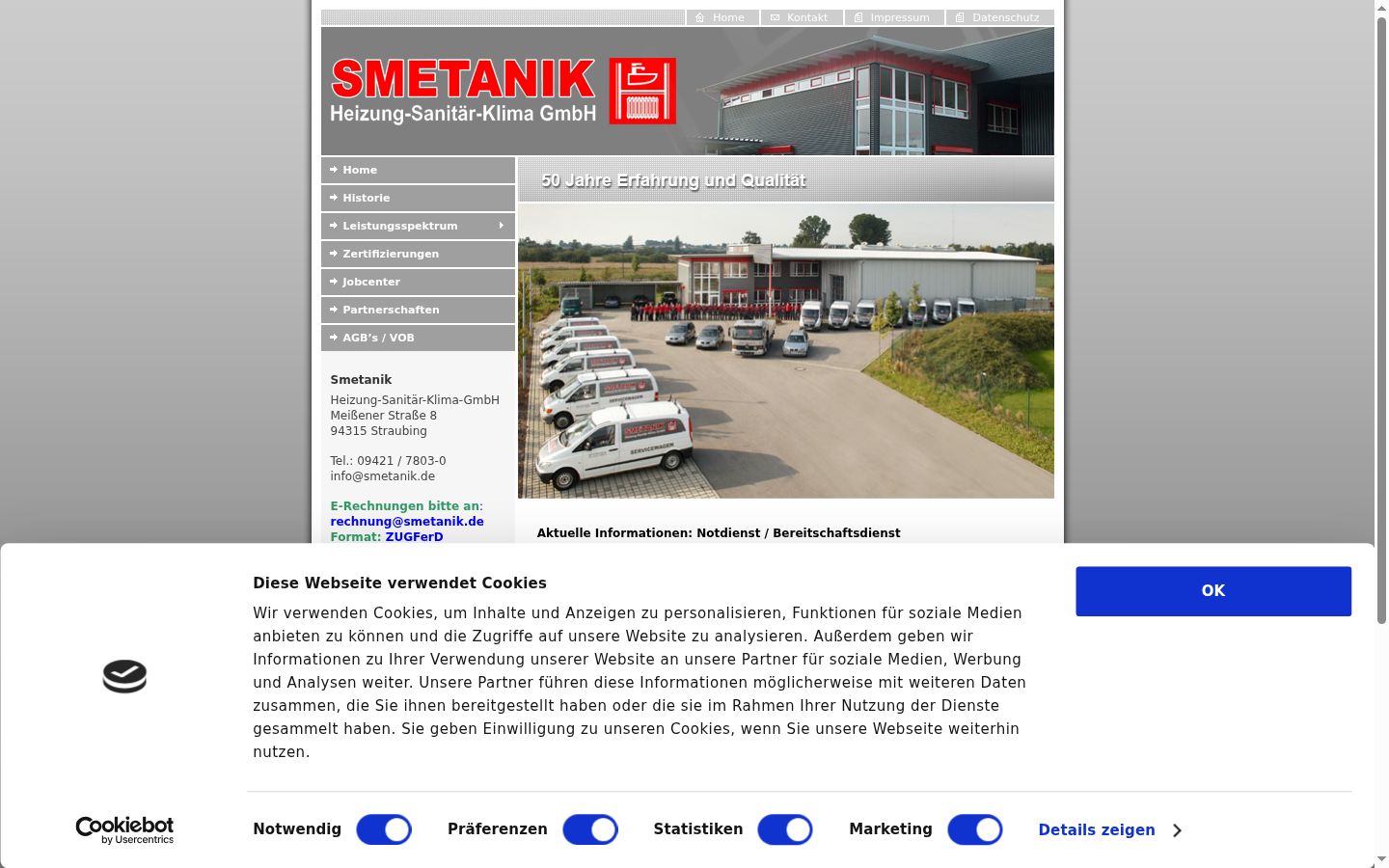 Snímek obrazovky baneru souhlasu zobrazeného před jakoukoli interakcí