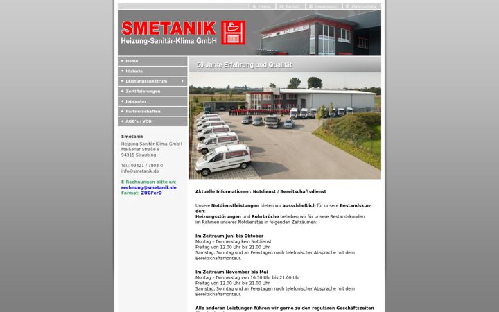 Screenshot of smetanik.de