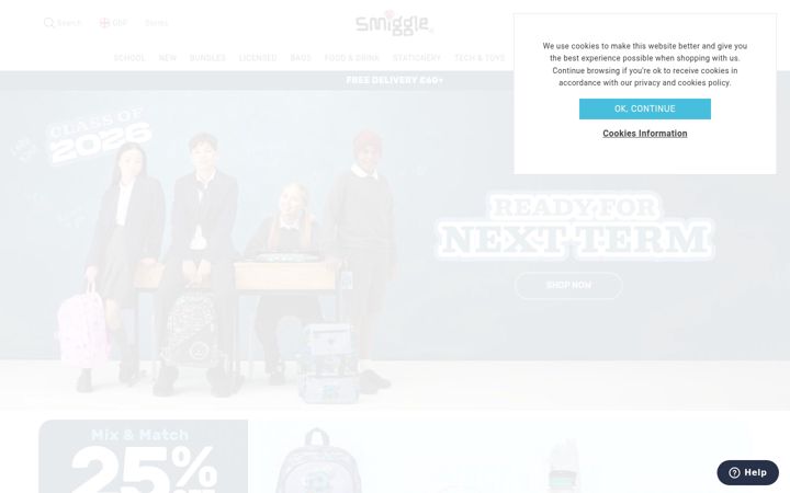 Képernyőkép: smiggle.co.uk