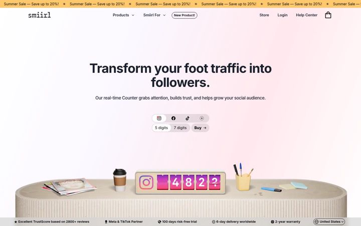 Képernyőkép: smiirl.com