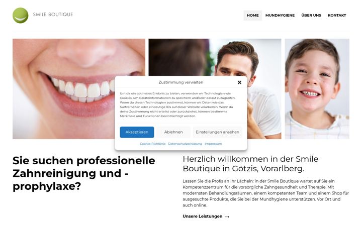 Screenshot of smileboutique.at