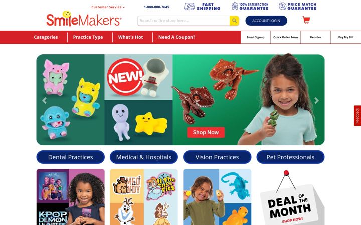 Screenshot of smilemakers.com