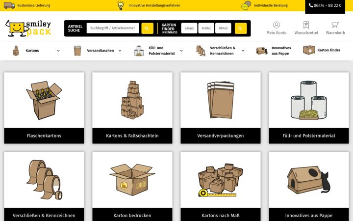 Screenshot of smileypack.de