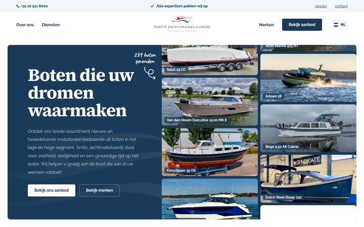 Snímek obrazovky smitsjachtmakelaardij.nl