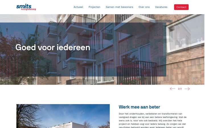 Ekrano kopija smitsvastgoedzorg.nl